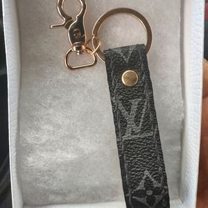 Repurposed / Upcycled Keychain , Made From An Authentic Louis Vuitton Bag